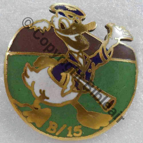 BATTERIE No15 25eCA BA PERPIGNAN LAGARDERE 07.42   A.AUGIS LYON 1Li Bol allonge tres irreg Dos lisse irreg  Src.P.GOUT 